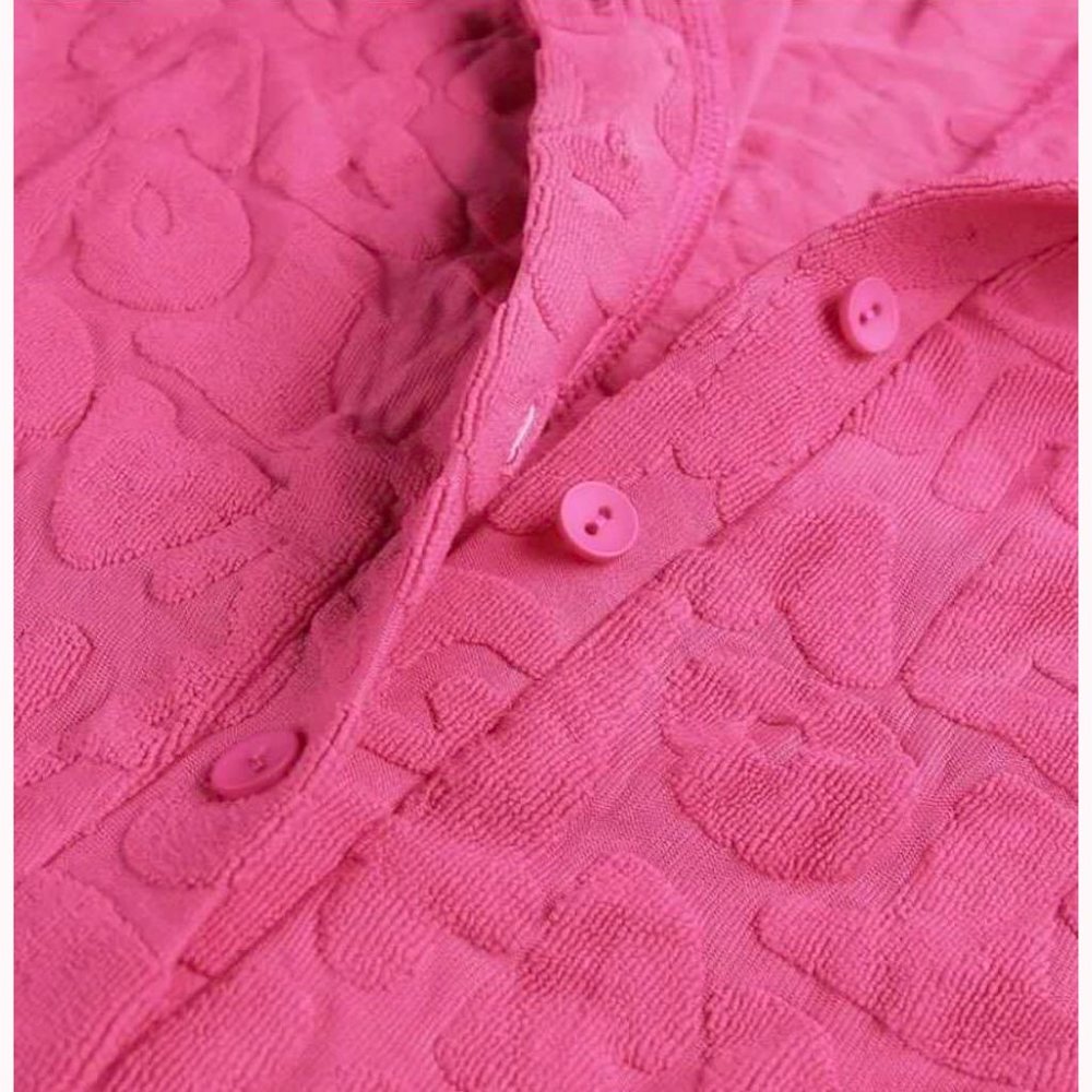 💥HOT ITEM💥Sexy Bodycon Textured Romper in Pink - Picture 15 of 16